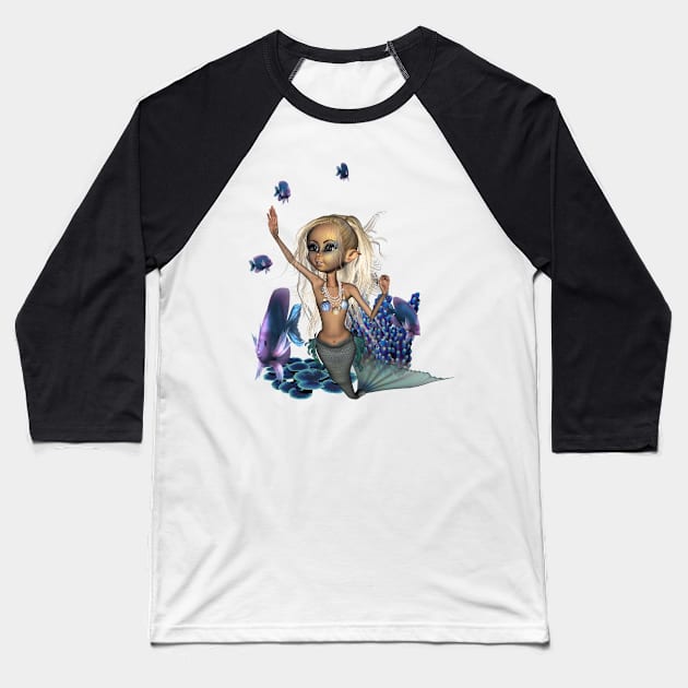 Sweet little mermaid Baseball T-Shirt by Nicky2342